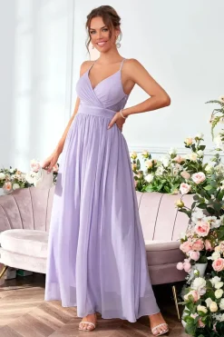 Robe demoiselle d'honneur mauve lilas