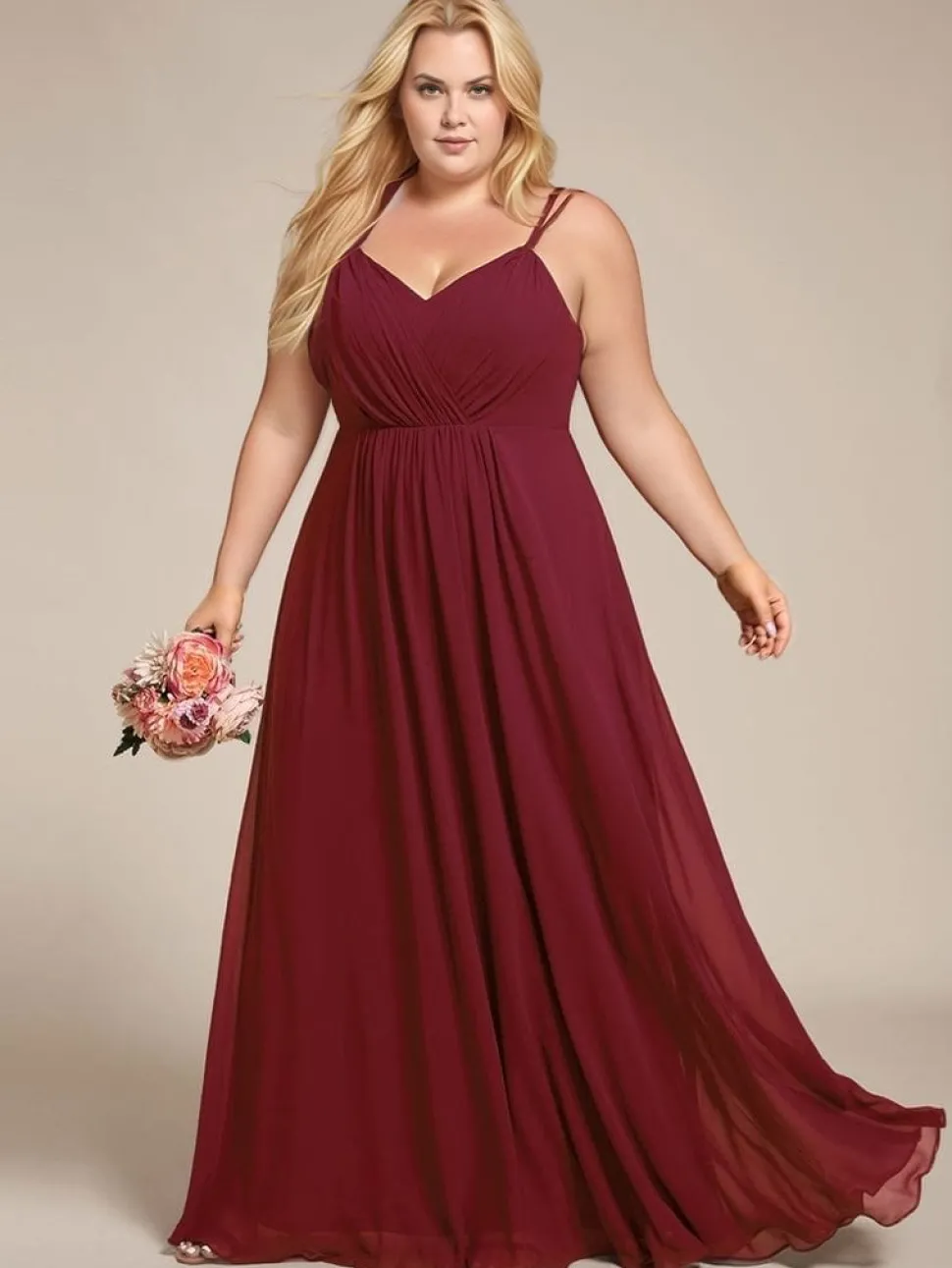 Robe demoiselle d'honneur plus size dos nu