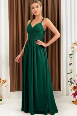 Robe demoiselle d'honneur rose poudré dos nu