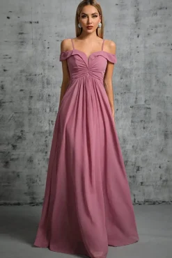 Robe demoiselle d'honneur rose pastel