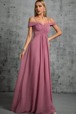 Robe demoiselle d'honneur rose pastel