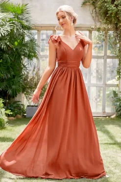 Robe demoiselle d'honneur terracotta