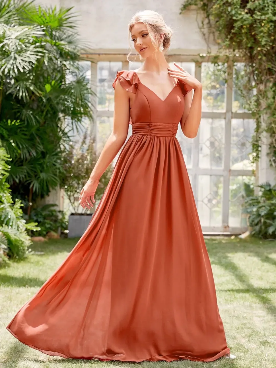 Robe demoiselle d'honneur terracotta
