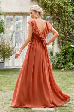 Robe demoiselle d'honneur terracotta
