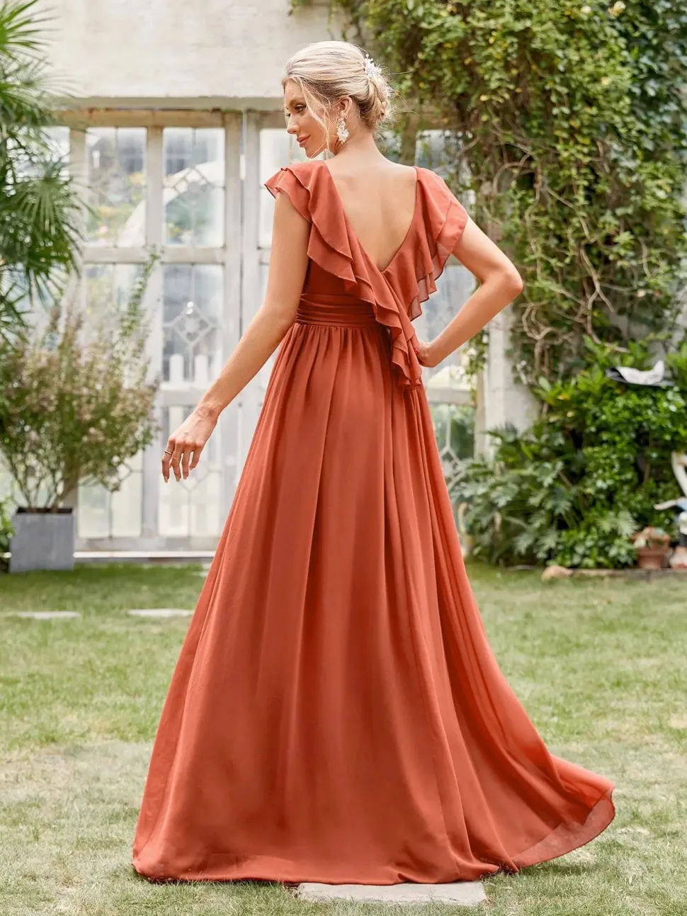 Robe demoiselle d'honneur terracotta