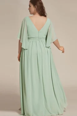 Robe demoiselle d'honneur vert sauge grande taille