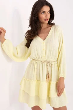 Robe de plage courte bohème manches longues