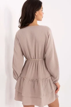 Robe de plage courte bohème manches longues
