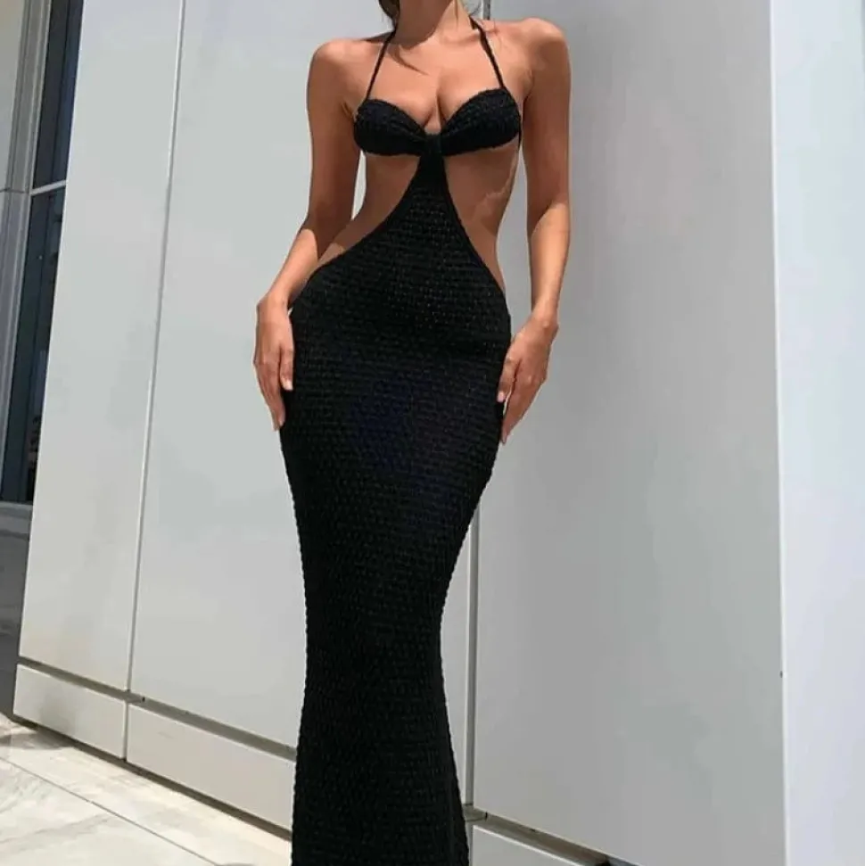 Robe de plage sexy longue sans manches