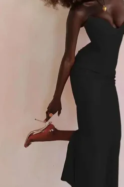 Robe de soirée bustier sirène longue