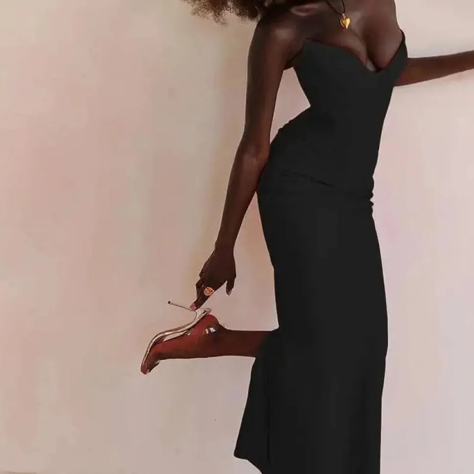 Robe de soirée bustier sirène longue