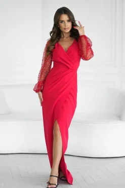 Robe de soirée chic longue drappée