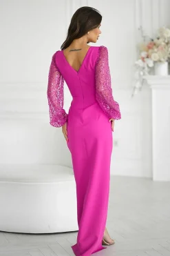 Robe de soirée chic longue drappée
