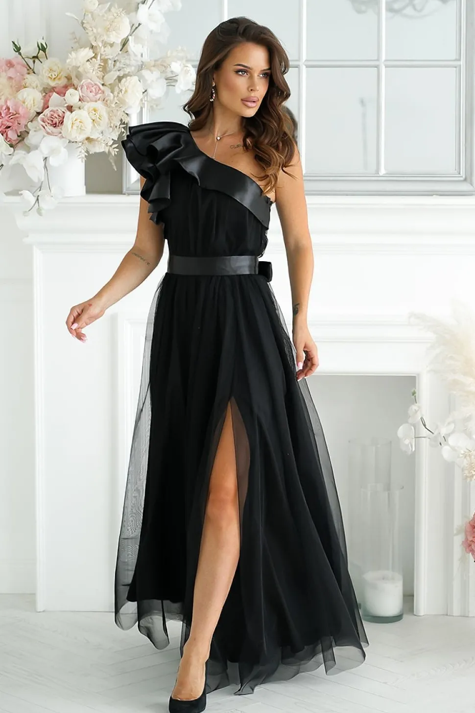 Robe de soirée chic longue en tulle