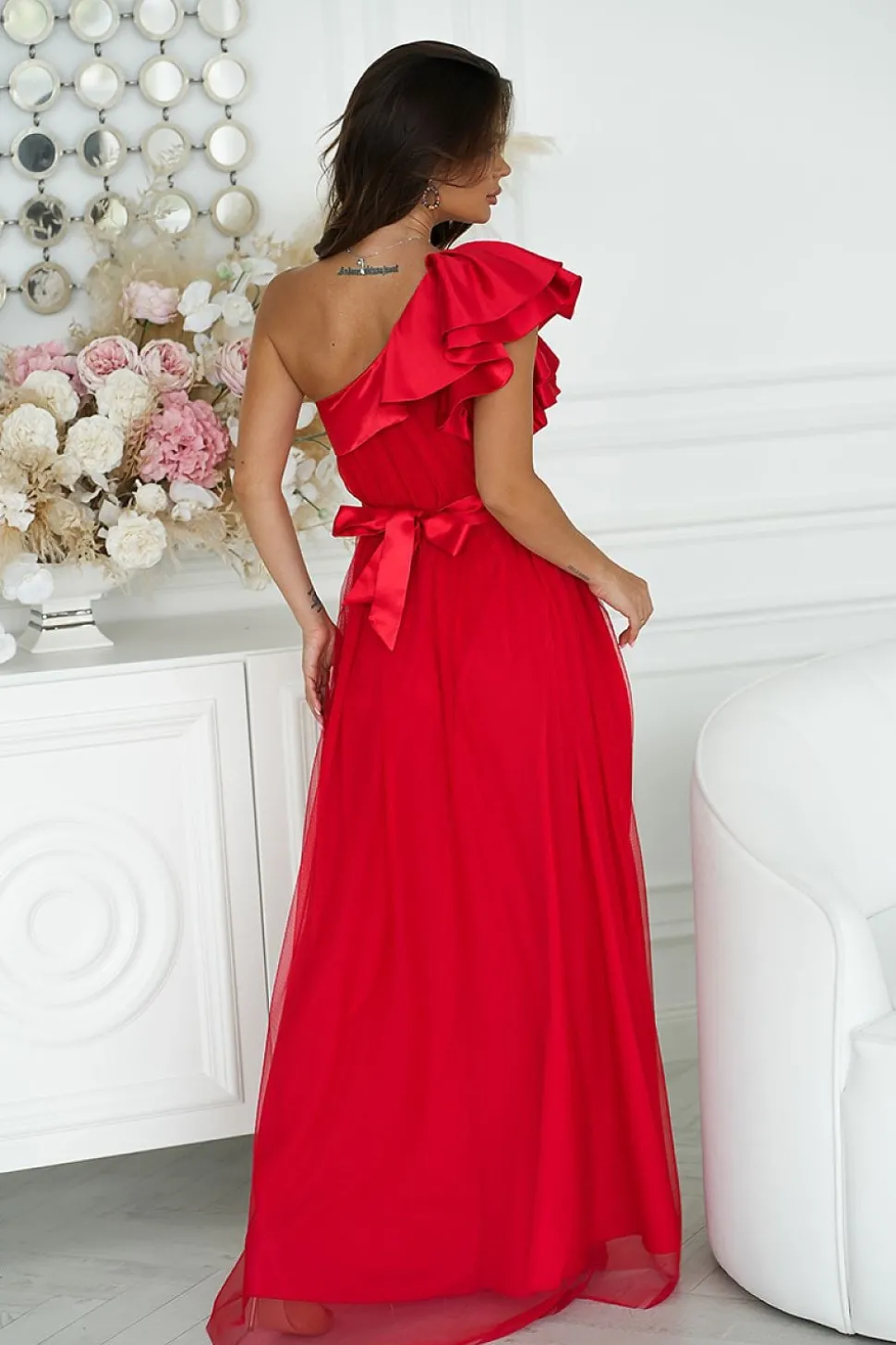 Robe de soirée chic longue en tulle