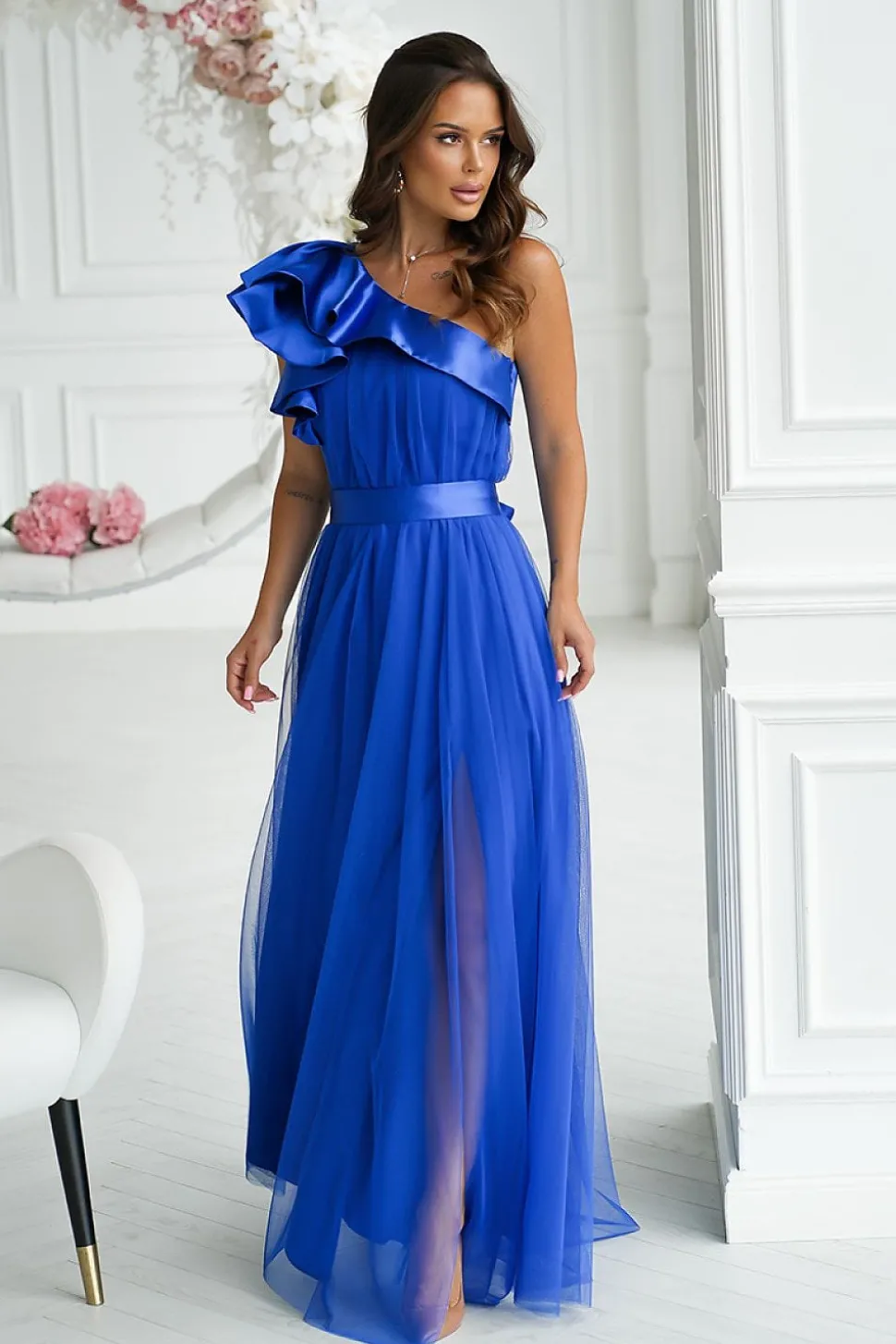 Robe de soirée chic longue en tulle