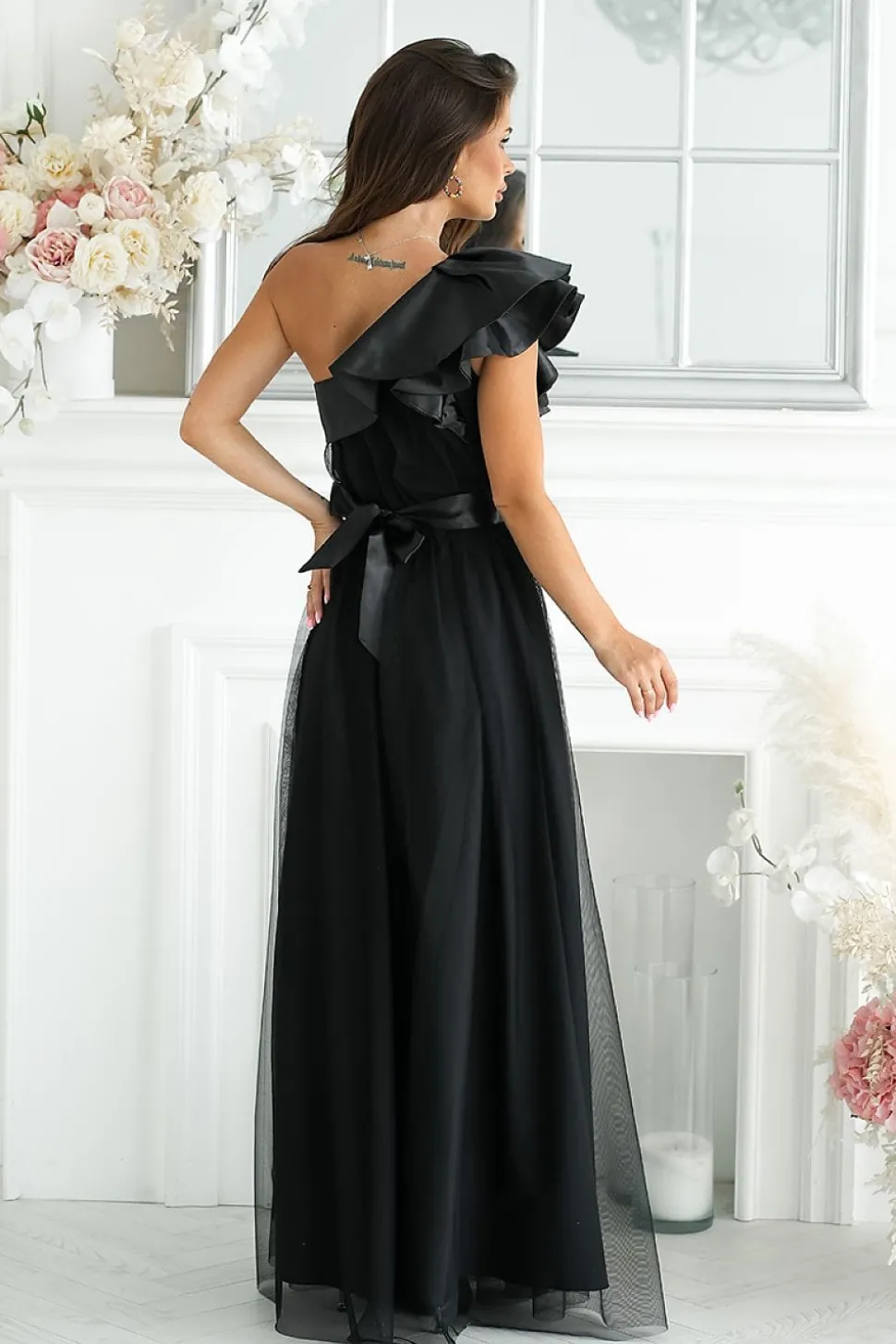 Robe de soirée chic longue en tulle