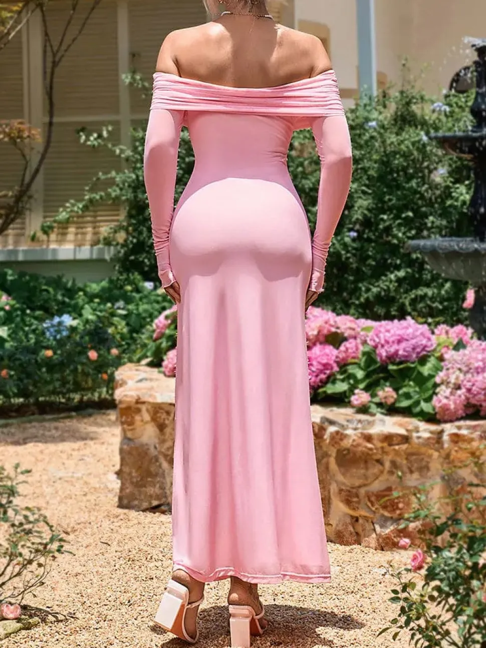 Robe de soirée chic longue moulante