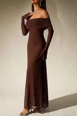 Robe de soirée chic à manches longues