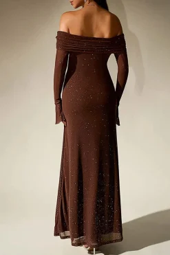 Robe de soirée chic à manches longues