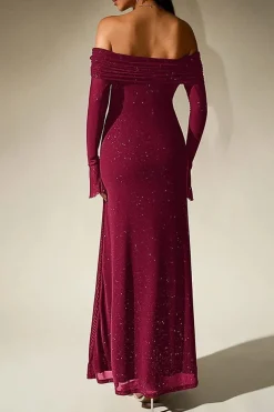 Robe de soirée chic à manches longues