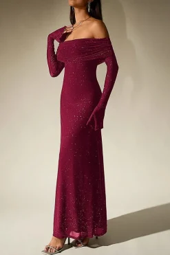 Robe de soirée chic à manches longues
