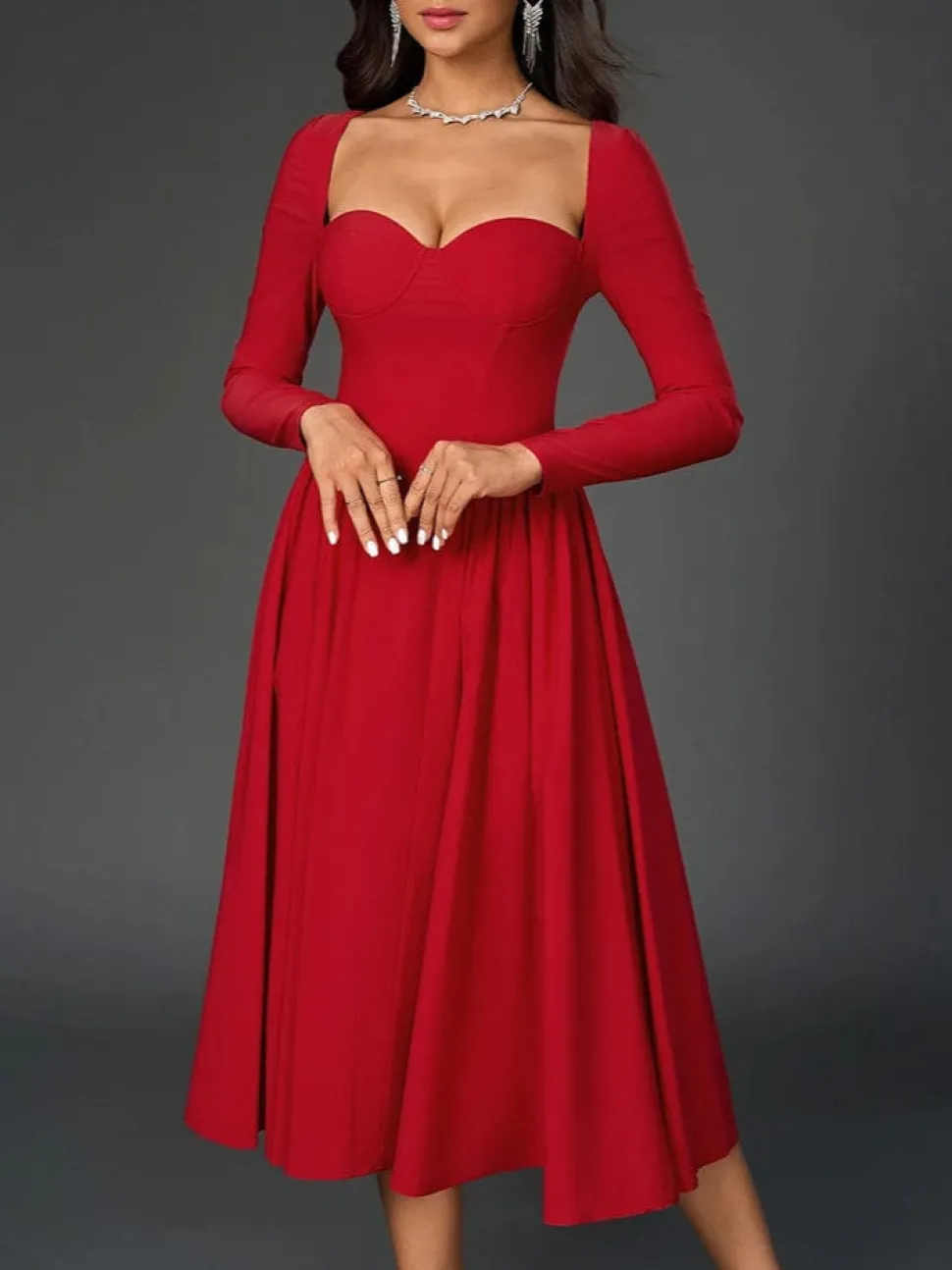 Robe de soirée chic midi princesse