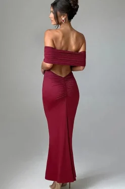 Robe de soirée dos nu en V