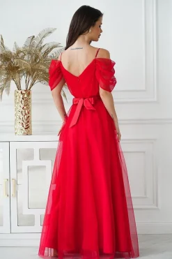Robe de soirée en tulle chic longue princesse