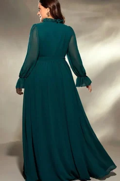 Robe de soirée grande taille verte