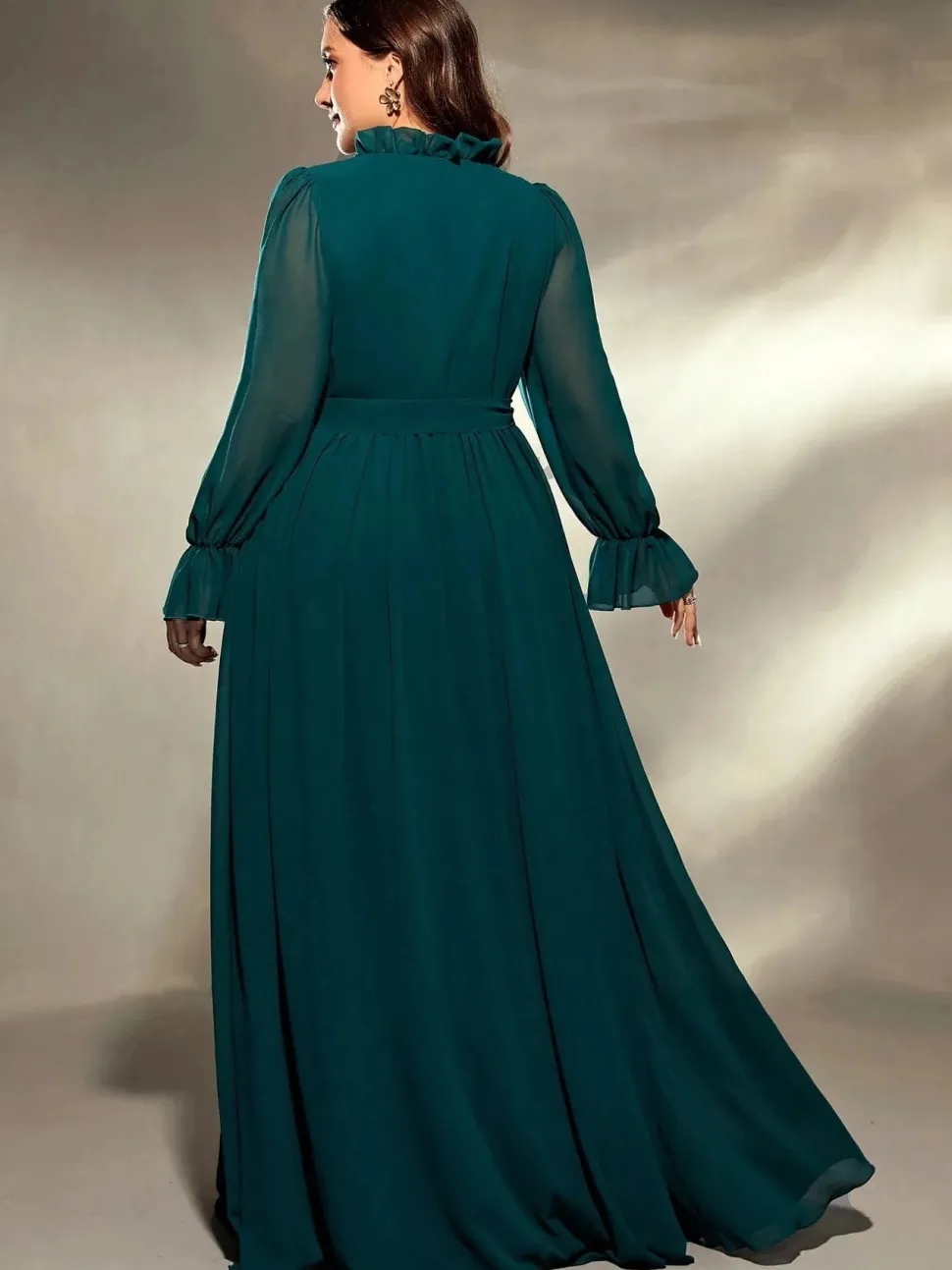 Robe de soirée grande taille verte