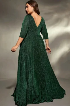 Robe de soirée grande taille verte pour mariage