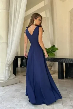 Robe de soirée longue chic avec fente haute