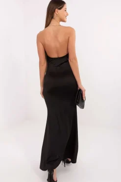 Robe de soirée longue dos nu noire