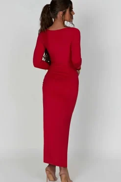 Robe de soirée longue fendue