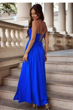 Robe de soirée longue fendue chic