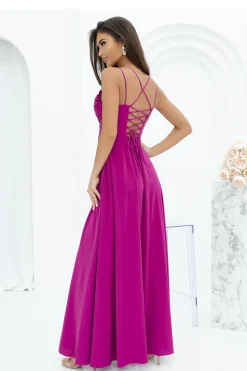 Robe de soirée longue fendue chic
