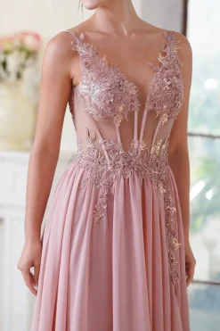 Robe de soirée longue fluide princesse