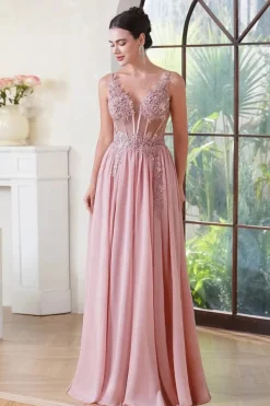 Robe de soirée longue fluide princesse