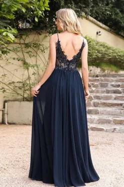 Robe de soirée longue fluide princesse