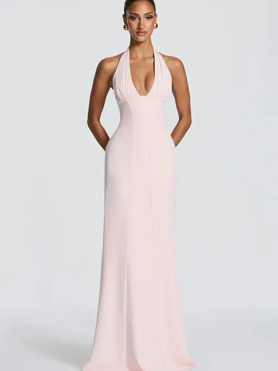 Robe de soirée longue moulante épaules dénudées