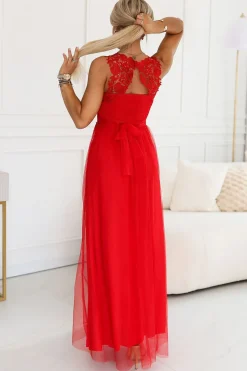 Robe de soirée longue rouge