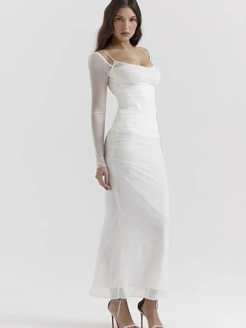 Robe de soirée manche longue