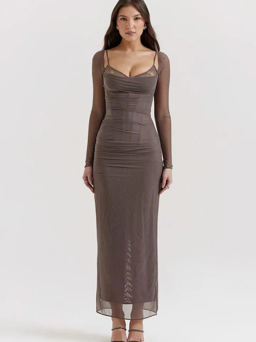 Robe de soirée manche longue