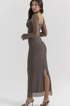 Robe de soirée manche longue