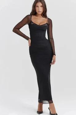 Robe de soirée manche longue