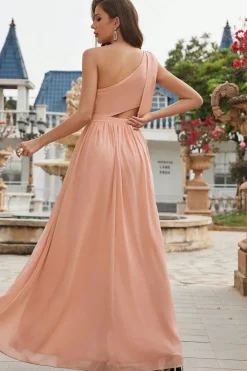 Robe de soirée mariage sexy rose poudré