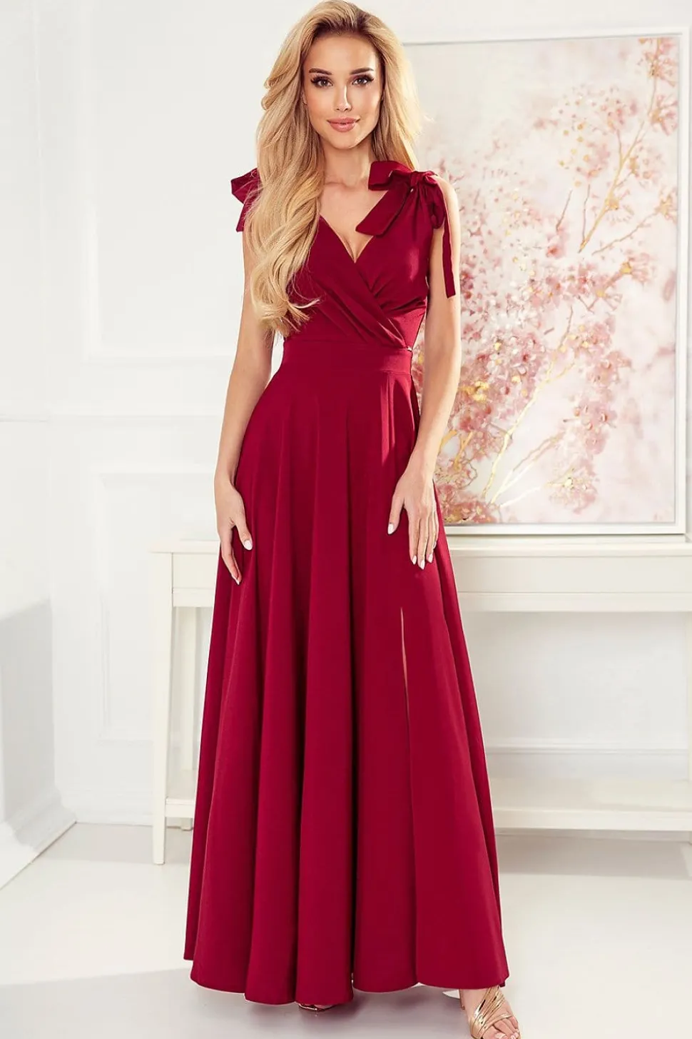 Robe de soirée maxi chic rouge