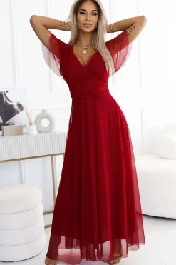 Robe de soirée rouge longue