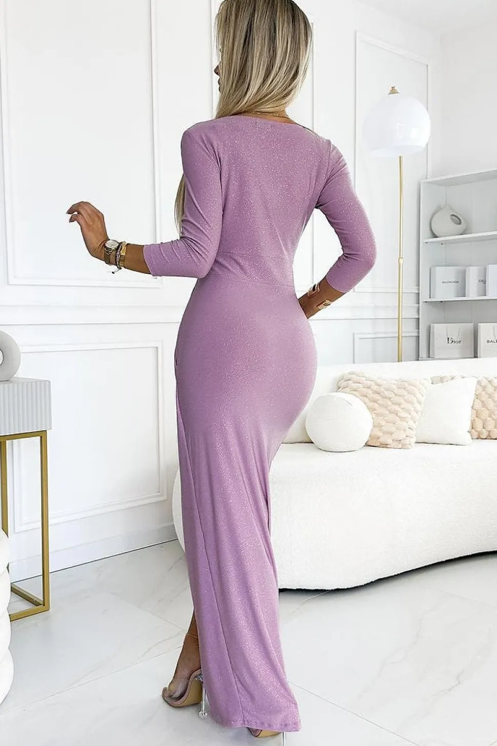 Robe de soirée scintillante longue